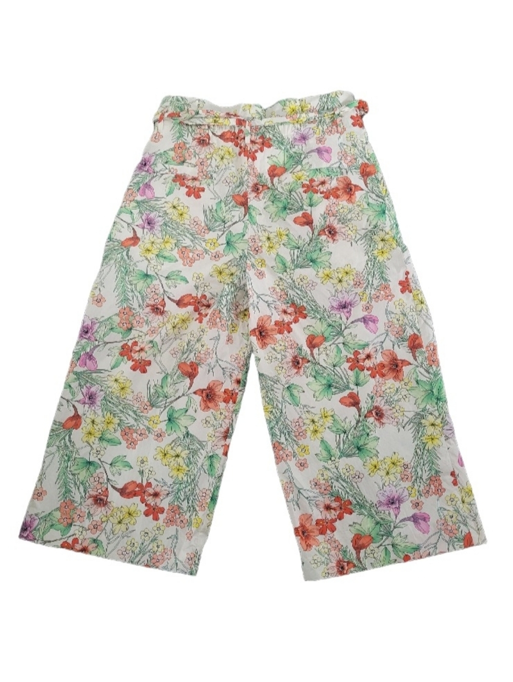 🎈ZARA Woman Wide-leg Floral High Waist Pants XL Spring Boho-chic - Picture 3 of 13